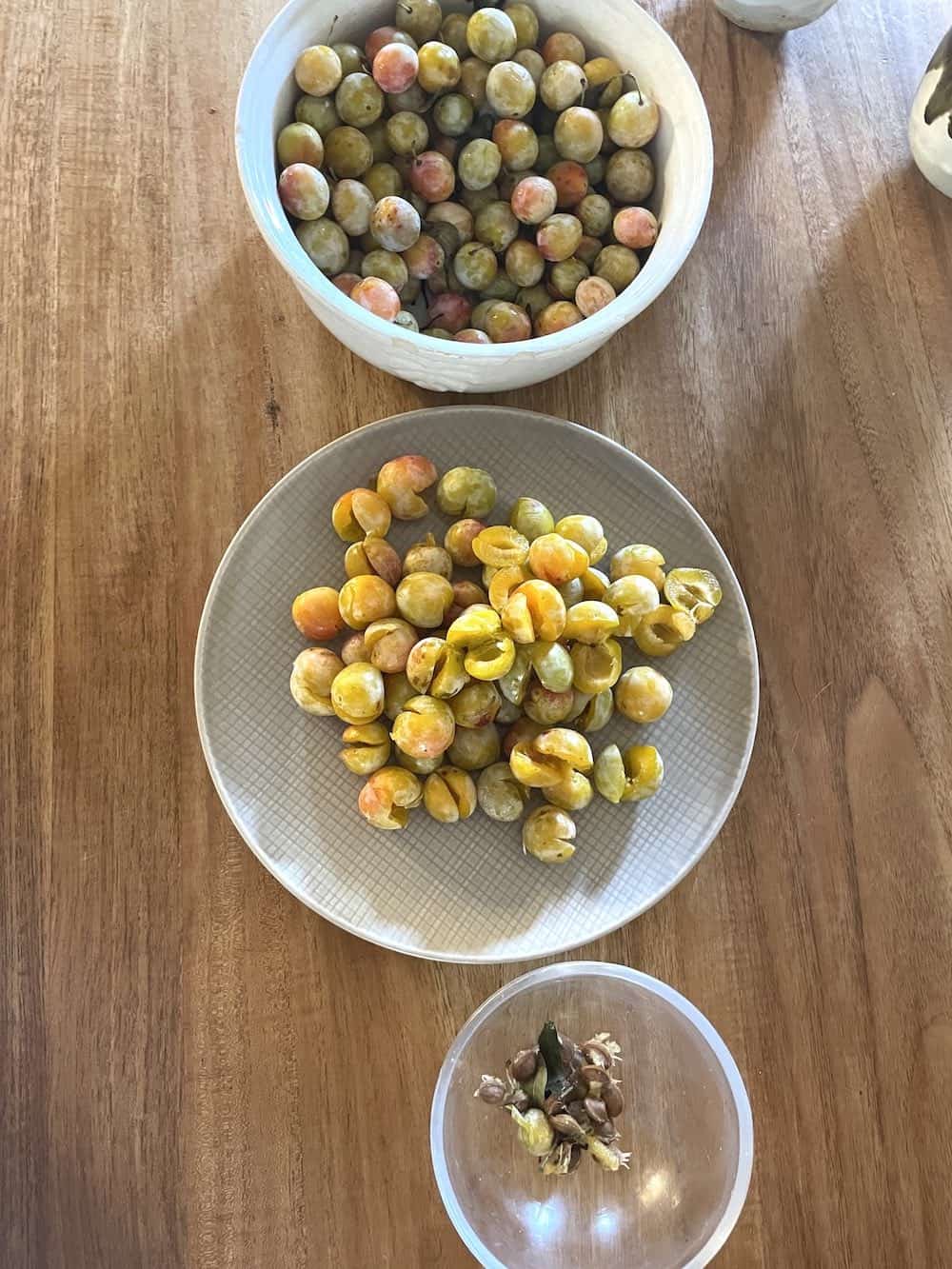 mirabelles denoyautées